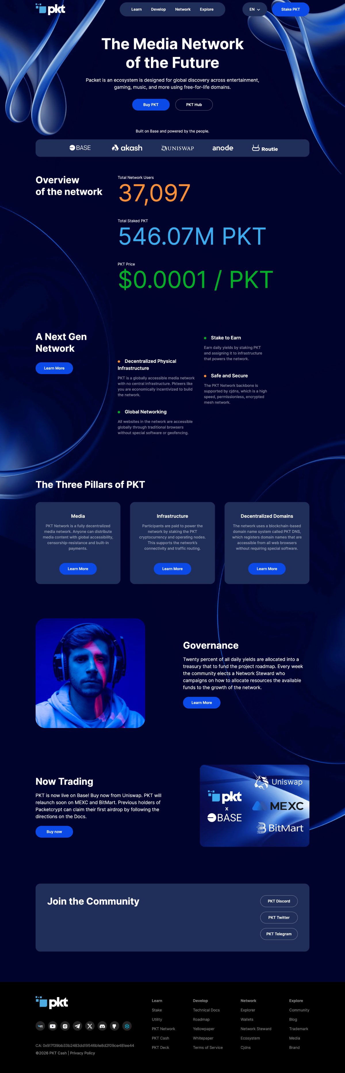 PKT Cash website