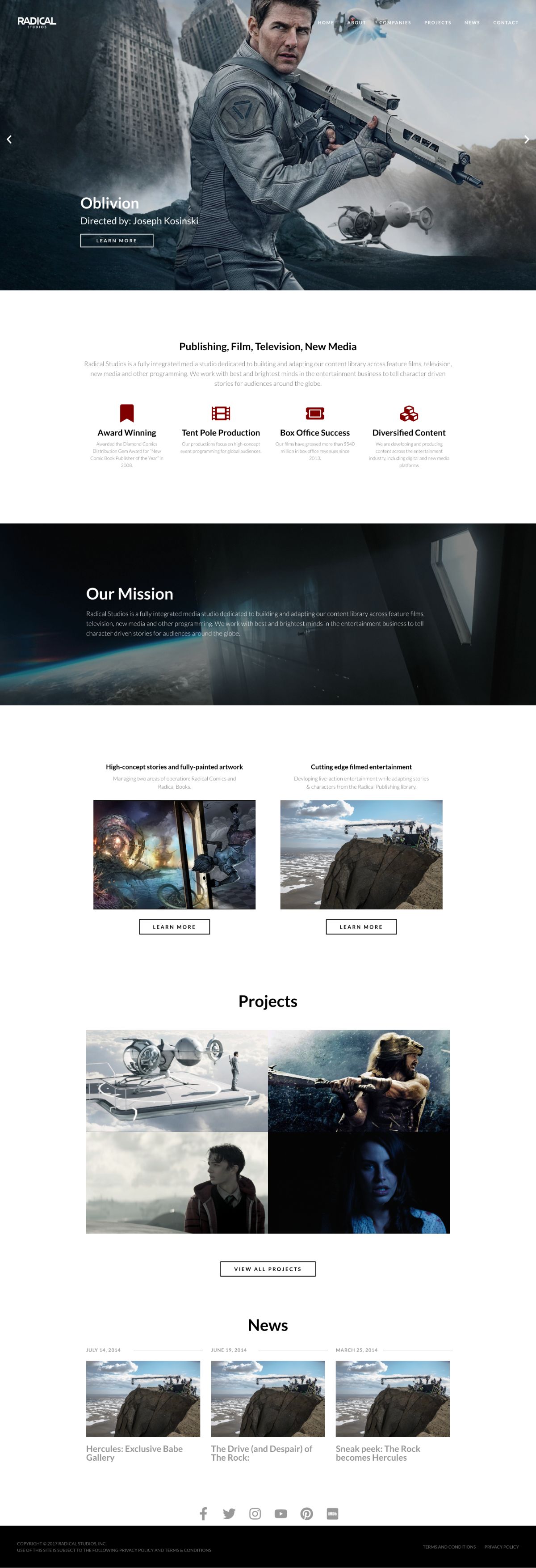 Radical Studios website